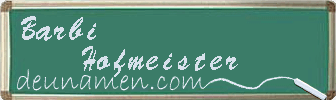 Barbi Hofmeister Visitenkarte